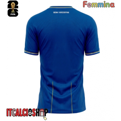 Bosnia ed Erzegovina Seconda Maglia Femmina Mondiali 2026 Manica Corta